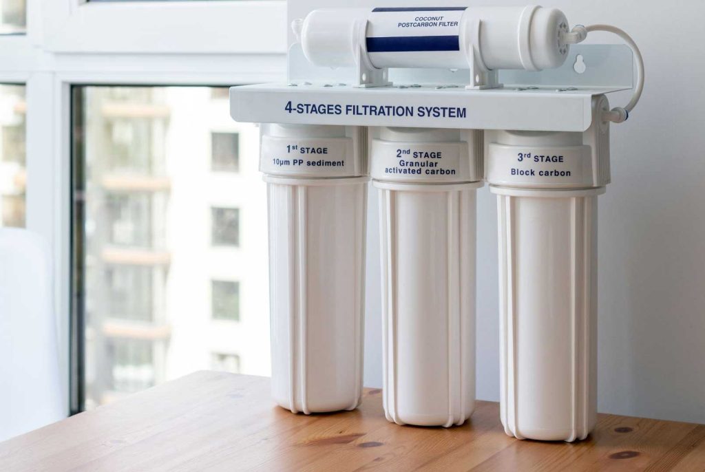 4-stage water filtration system with PP sediment