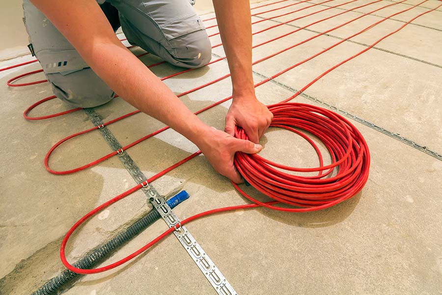 Installing electric radiant floor heating