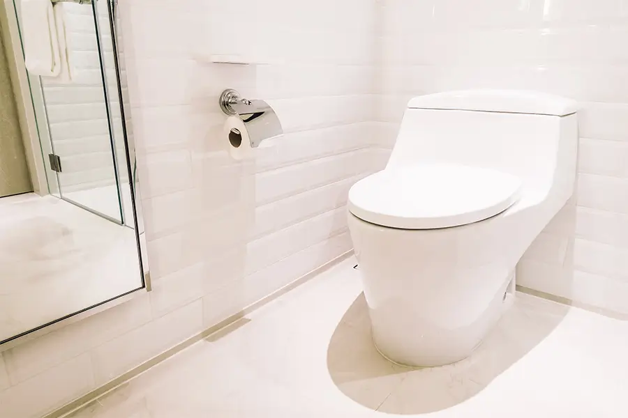 New toilet installed during toilet replacement in Oxford
